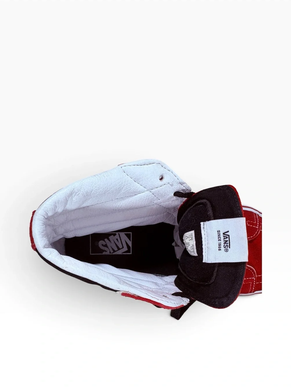 Vans Sk8 Hi Bolt Racing Red Black White Sneakers M-10.5 W-12